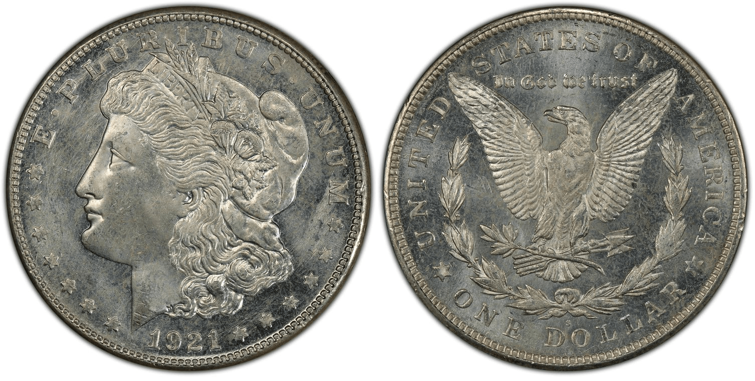 1921-S Morgan Silver Dollar Prooflike