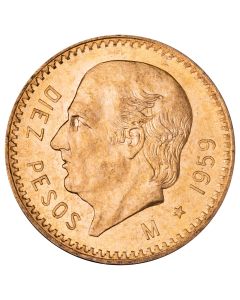 Mexican 10 Pesos Gold Coin - Random Year 