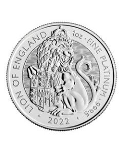 2022 1 oz Tudor Beasts Lion of England Platinum Coin