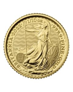 2022 1/10 oz Gold Britannia Coin - Lowest Price Guarantee