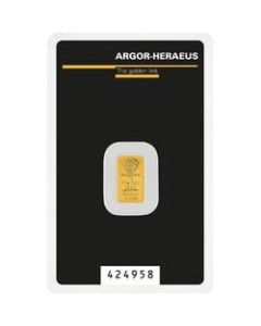 1 gram Argor-Heraeus Kinebar Gold Bar 1 gram Argor-Heraeus Kinebar Gold Bar