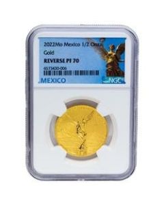 2022 1/2 oz NGC Reverse PF-70 Mexican Gold Libertad Coin