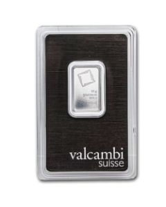 Valcambi Platinum Bar In Assay Card 10 Gram