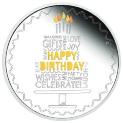 2022 1 oz Happy Birthday Colorized Proof Silver Coin