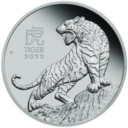 2022 1 oz Year of the Tiger Proof Platinum Coin | Perth Mint Lunar Series III