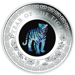 2022 1 oz Lunar Series Year of the Tiger Opal Proof Silver Coin
