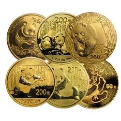 1/2 oz Chinese Gold Panda Coins - Random Dates