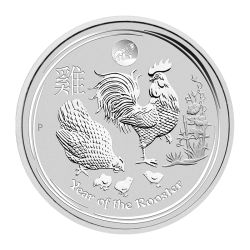 2017 1 oz Australian Lunar Series Rooster - Lion Privy Silver Coin