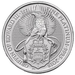 2018 1 oz Queen's Beast Griffin of Edward Platinum Coin