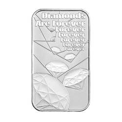  1 oz James Bond Diamonds Are Forever Silver Bar