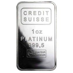 1 oz Credit Suisse Platinum Bar | Lowest Price Online