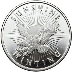 1 oz Sunshine Mint Silver Eagle Round