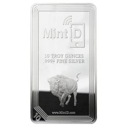 10 oz MintID Buffalo Silver Bar (AES-128 Encrypted)