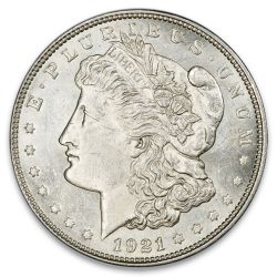 1921 Morgan Silver Dollars - BU