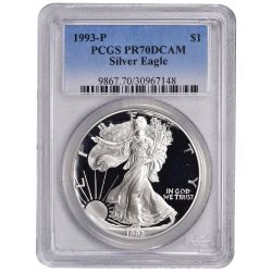 1993-P PCGS PR-70 American Silver Eagle Proof Coin