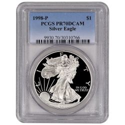 1998-P PCGS PR-70 American Silver Eagle Proof Coin