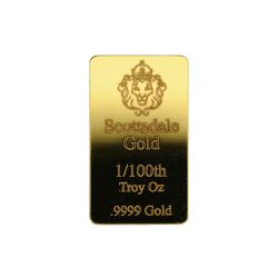 1/100th oz Scottsdale Gold Bar