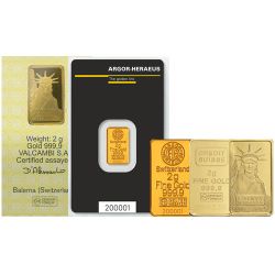 2 Gram Gold Bar - Random Design