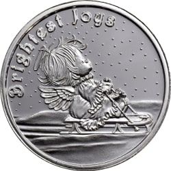 1 oz SilverTowne Angel Sled Silver Round - SD Bullion