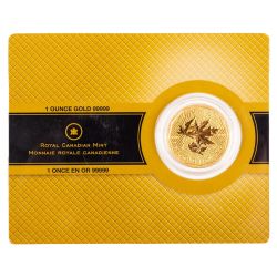 2009 Canadian Gold Maple Leaf .99999 1 oz BU In Assay Card