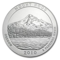 2010 5 oz Silver ATB - Mount Hood America The Beautiful