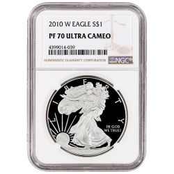 2010-W NGC PF-70 Proof American Silver Eagle Coin