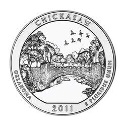 2011 Silver 5 oz Chickasaw America The Beautiful