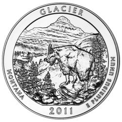 2011 Silver 5 oz Glacier America The Beautiful