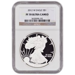 2012-W NGC PF-70 Proof American Silver Eagle Coin