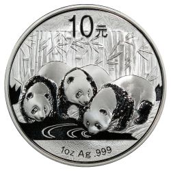 2013 1 oz Chinese Silver Panda BU (In Capsule)