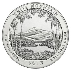 2013 Silver 5 oz White Mountain National Park America The Beautiful
