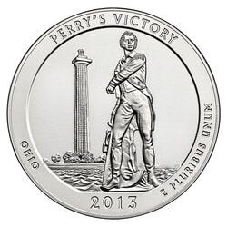 2013 Silver 5 oz Perry's Victory and Peace Park America The Beautiful