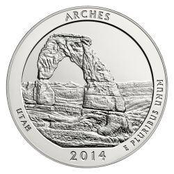 2014 Silver 5 oz ATB Arches National Park America The Beautiful