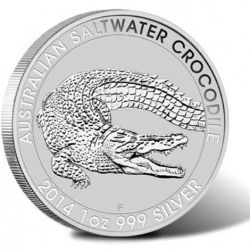 2014 Australian Saltwater Crocodile Silver 1 oz BU Perth Mint