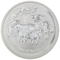 2015 1/2 oz Australian Lunar Series Goat Silver Coin