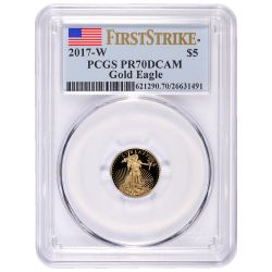 2017-W 1/10 oz Proof Gold American Eagle PCGS First Strikes PR-70 DCAM