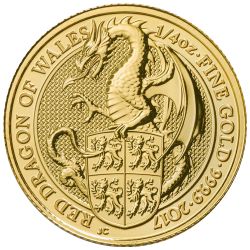 2017 1/4 oz Queen's Beasts Gold Coin - The Dragon - Royal British Mint
