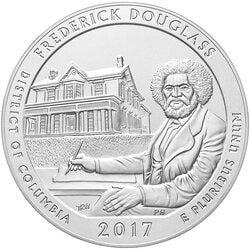 2017 Frederick Douglass 5 oz Burnished Silver Coin - America The Beautiful