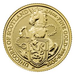 2018 1/4 oz Gold Queen's Beasts Unicorn of Scotland