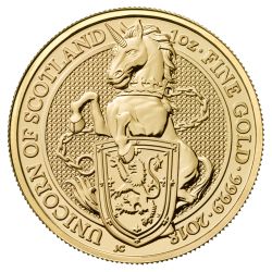 2018 1 oz Gold Queen's Beasts Unicorn of Scotland