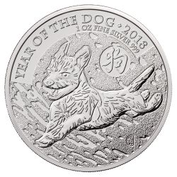 2018 British Year of the Dog Silver Coin 1 oz