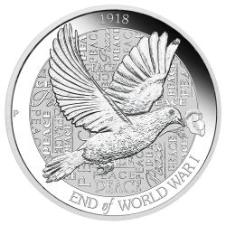2018 2 oz Perth Mint Piedfort Dove Silver Coin - Next Generation Series