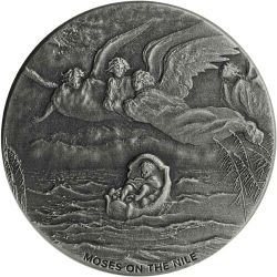 2019 2 oz Moses On The Nile Biblical Silver Coin Series