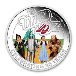 2019 Tuvalu 1 oz Wizard of Oz™ 80th Anniversary Silver Proof Coin
