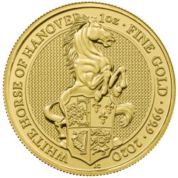 2020 1 oz Queen's Beasts White Horse of Hanover Gold Coin