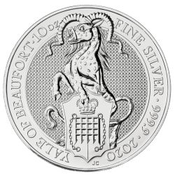 2020 10 oz Queen's Beasts The Yale of Beaufort Silver Coin
