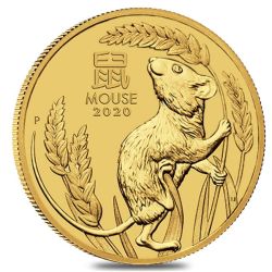 2020 1/4 oz Year of the Mouse Gold Coin - Perth Mint Lunar Series III