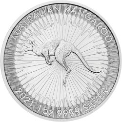 2021 1 oz Australian Silver Kangaroo Coin BU