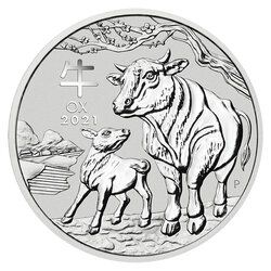 2021 1 oz Year of the Ox Silver Coin - Perth Mint Lunar Series III