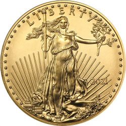 2021 1/10 oz American Gold Eagle Coin BU